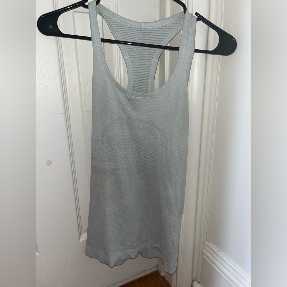 Lululemon Swiftly Blue Grey Tank Size 6